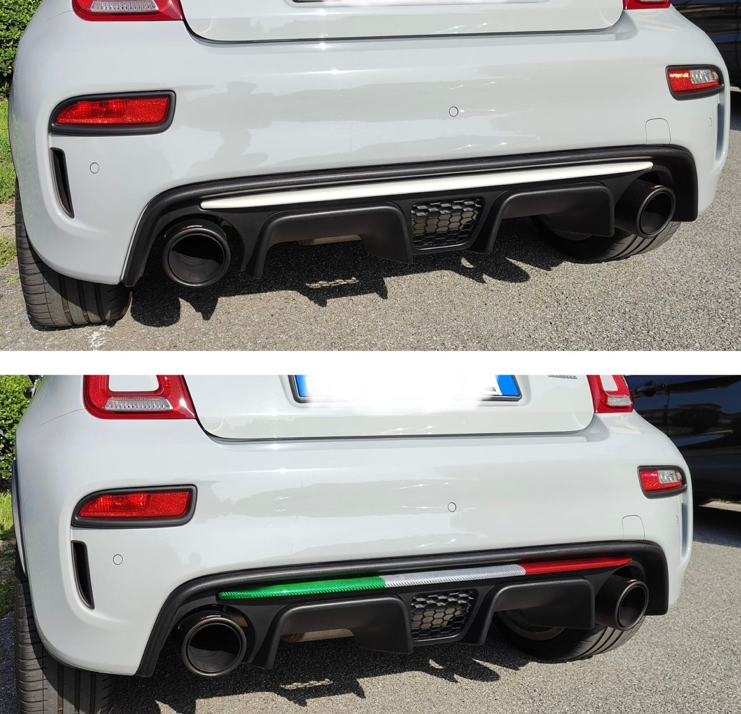 Cover splitter estrattore posteriore FIBRA DI CARBONIO 500ABARTH RESTYILING 2016>