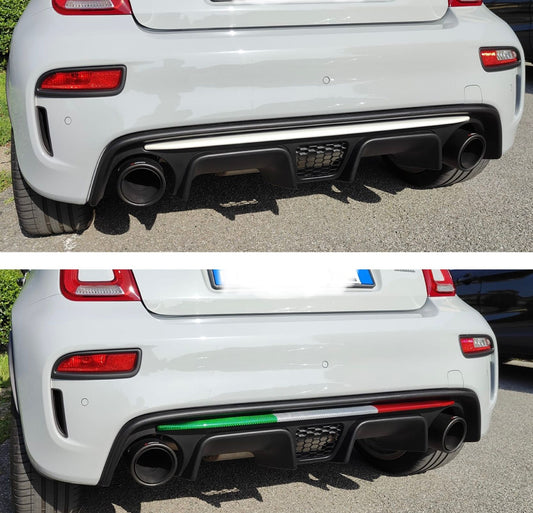 Rear extractor splitter cover CARBON FIBER 500ABARTH RESTYILING 2016&gt;