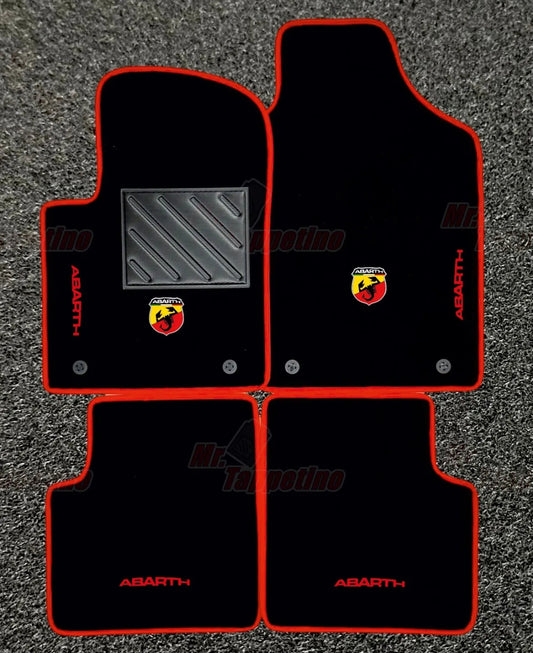 500ABARTH car mats with abarth logo