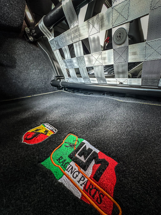 TRUNK CARPET KEEPING THE SEATS WITH ABARTH / ALFA ROMEO LOGO