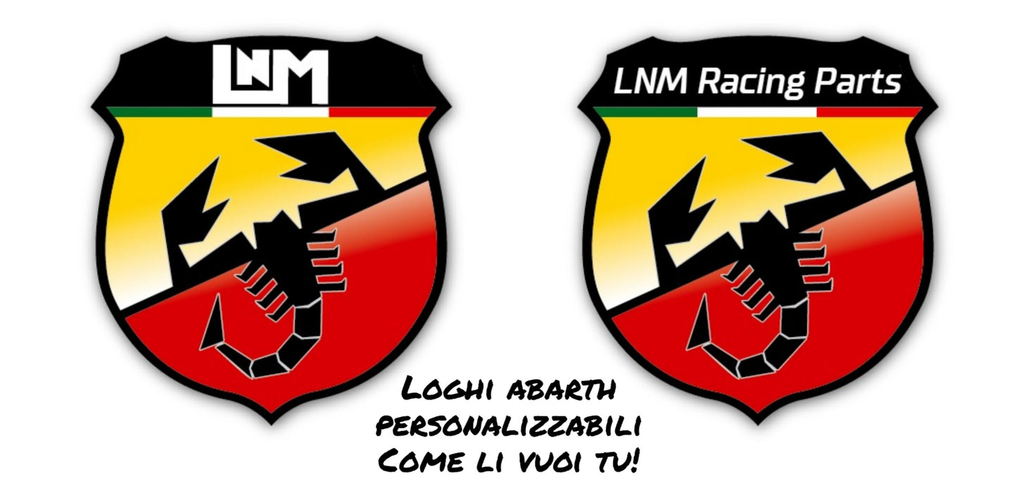 LOGHI ABARTH auto personalizzati gel resinato alta adesione