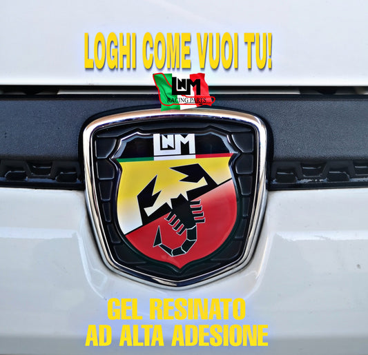 LOGHI ABARTH auto personalizzati gel resinato alta adesione